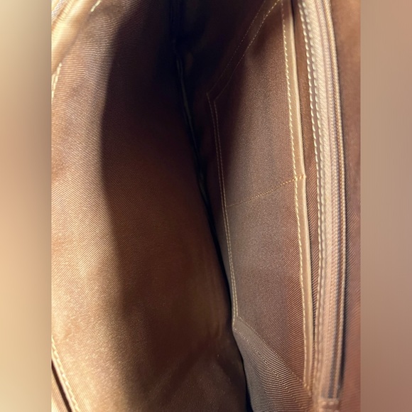 Myra bag leather hairon tooled laptop bag NWT - Picture 4 of 4